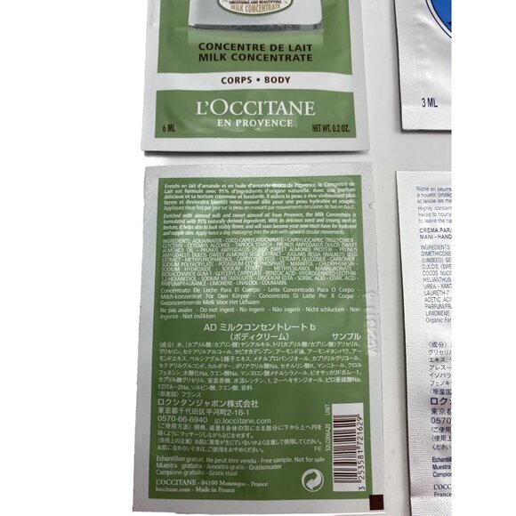 L’Occitane Sample Lot 12pc Eye Balm Shower Oil Hand Cream Milk Concentrate Trave - Picture 8 of 11